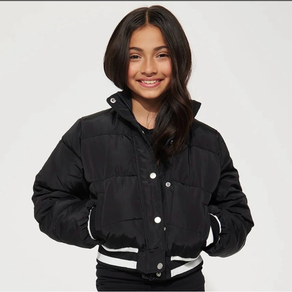 Fashion Nova Black Puffer Jacket for Kids